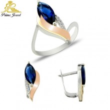 Altın +Gümüş Zirkon Taşlı Set